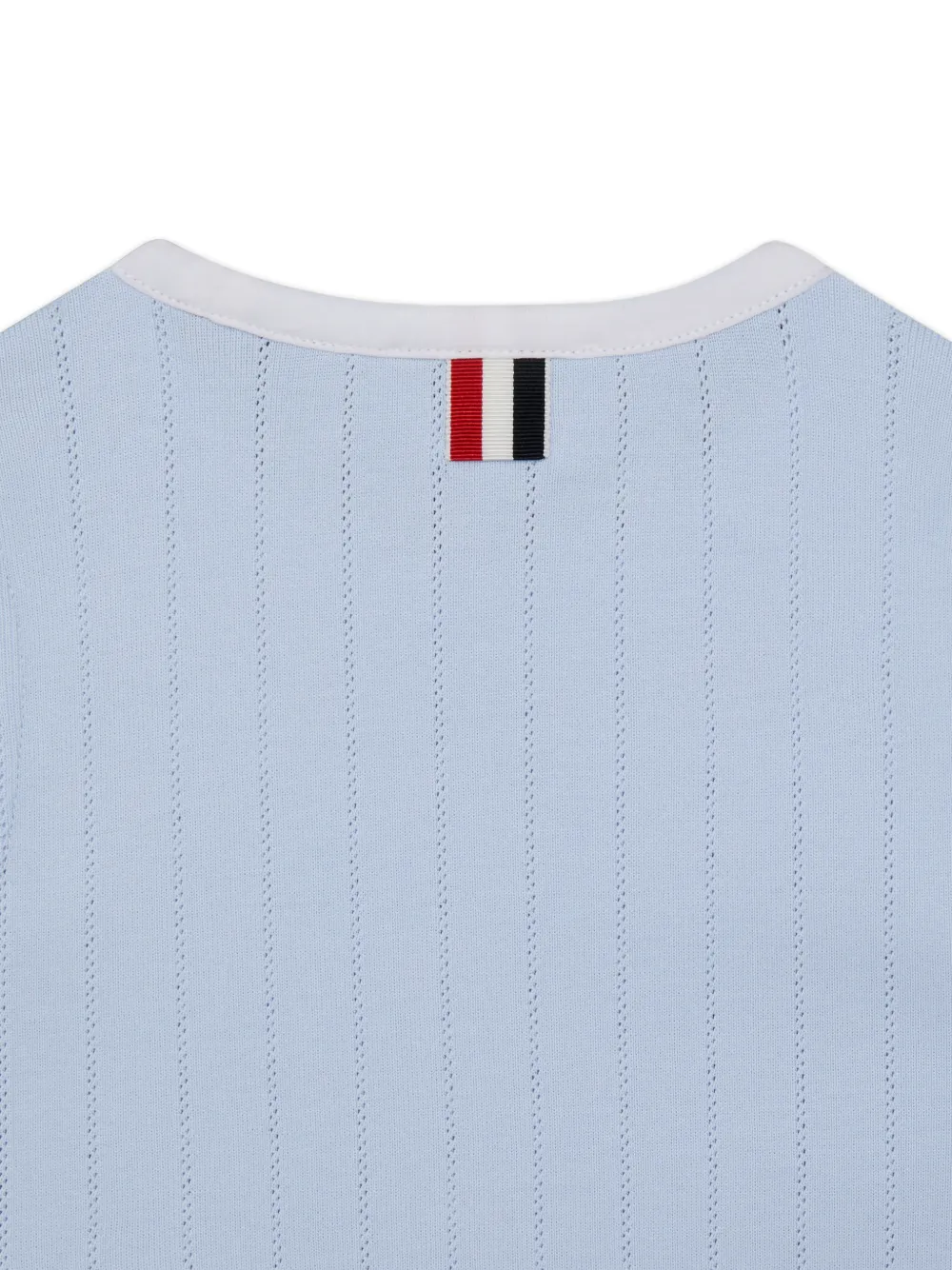  Thom Browne Kids Pointelle-knit Tank Top - Blue 