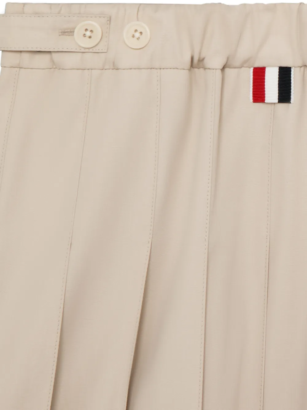 Thom Browne Kids Plooirok Beige