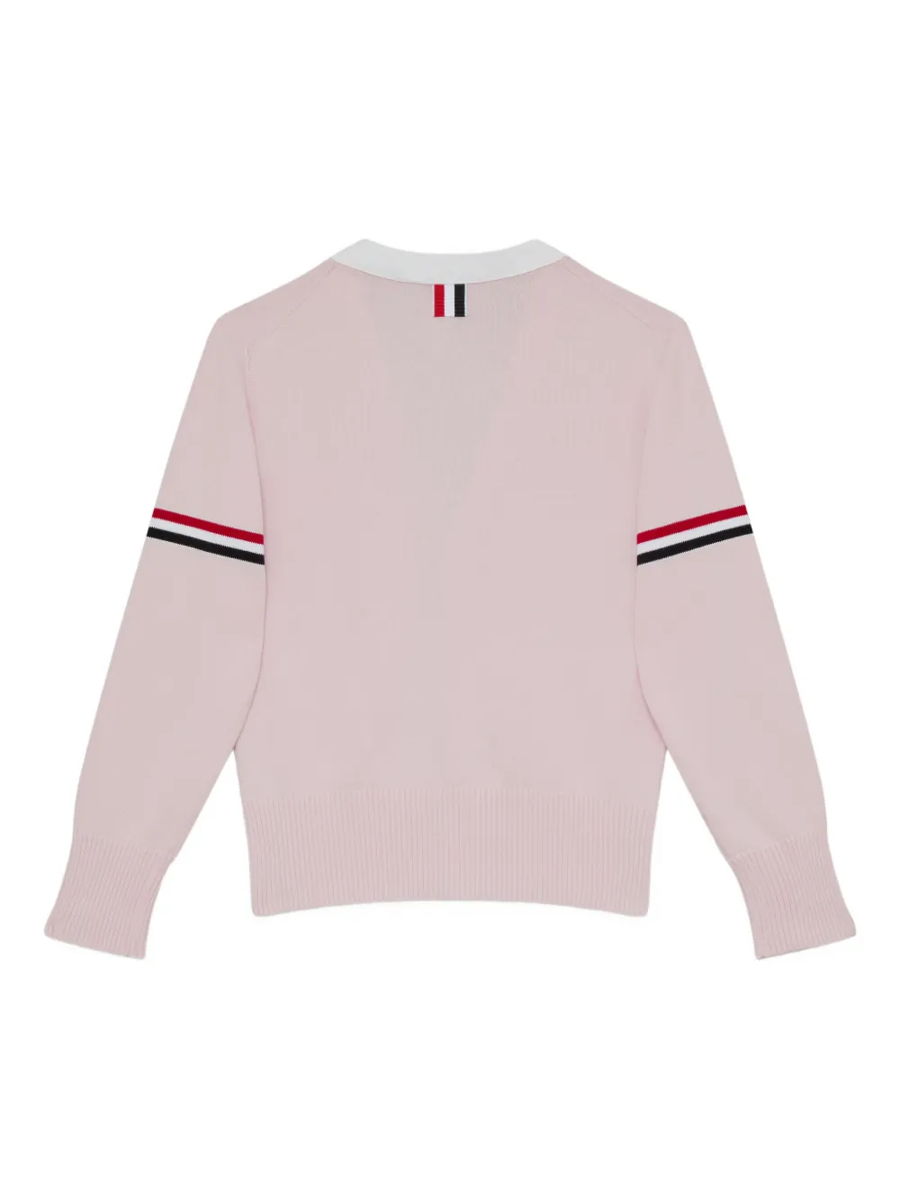 Thom Browne Kids Gestreept vest met V-hals Roze
