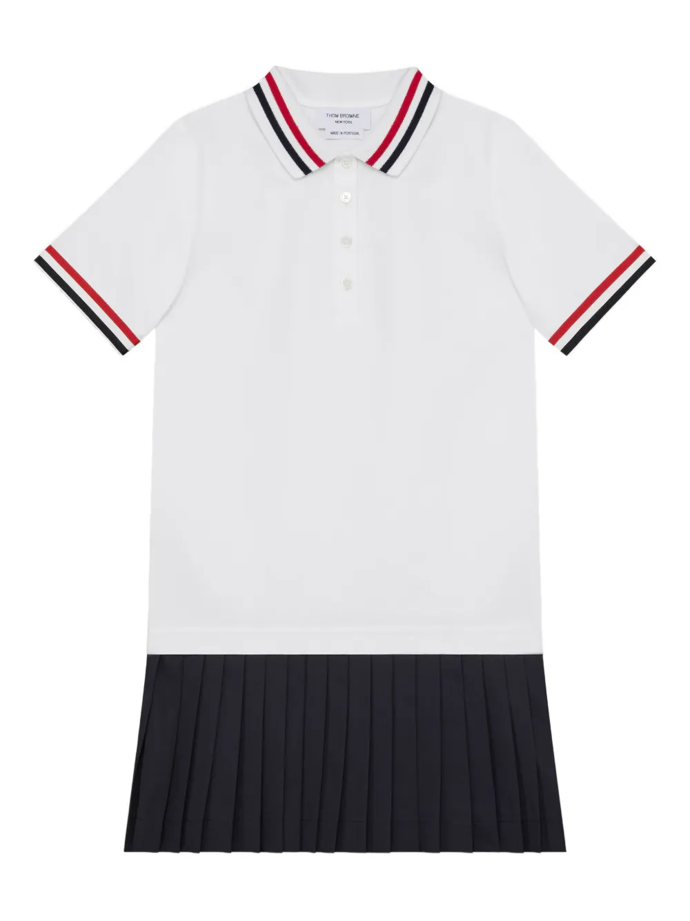 Thom Browne Kids Abito con inserti - Bianco