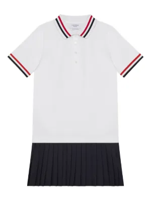 thom browne gingham dress Thom Browne Gingham Satin-ribbon Tweed Shift Dress