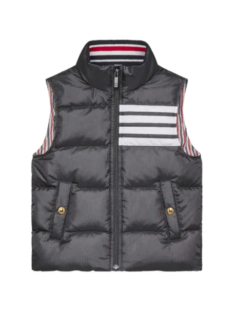 Thom Browne Kids Ripstop 4-Bar padded vest