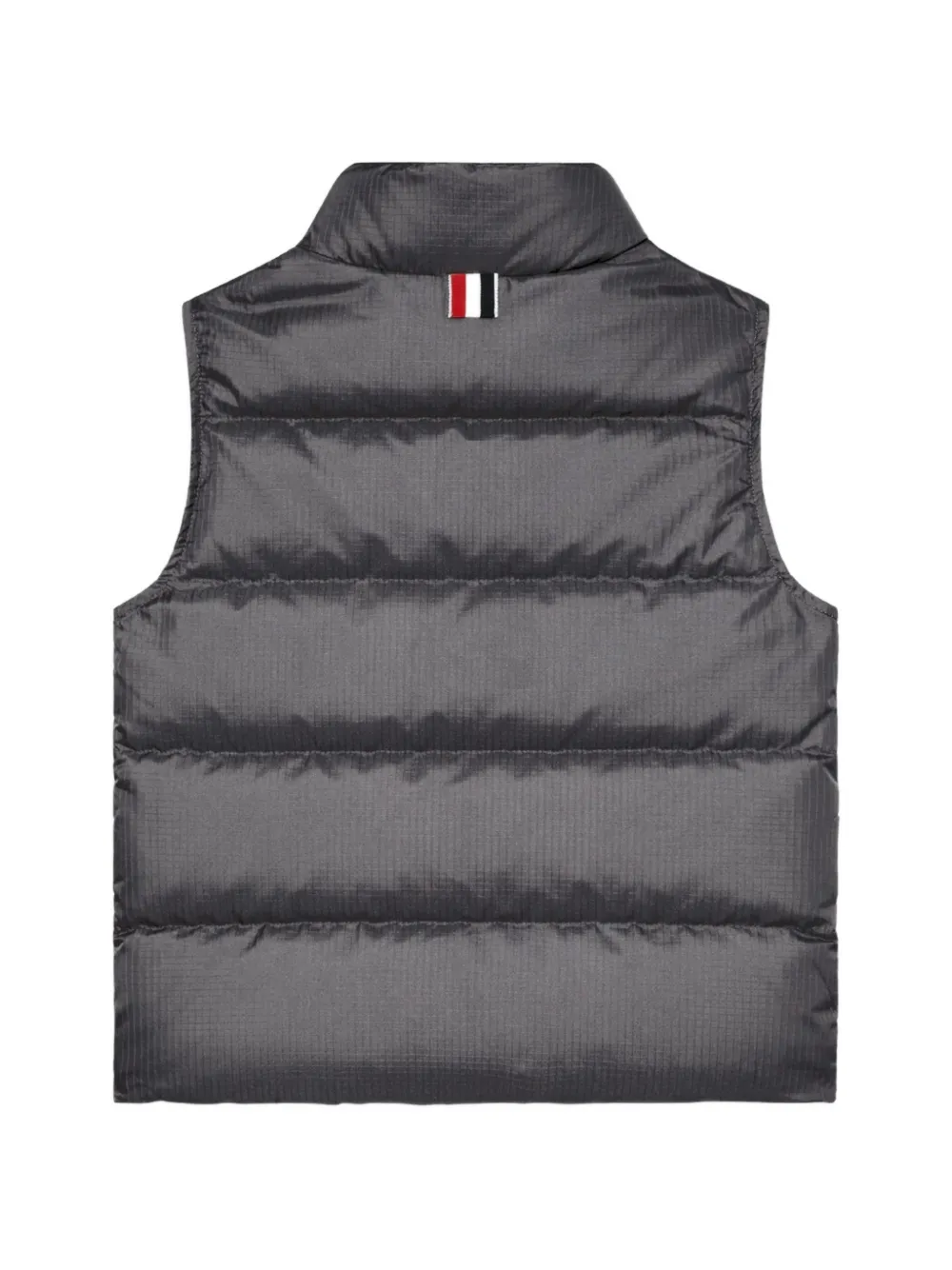 Thom Browne Kids Ripstop 4-Bar gewatteerde top Grijs