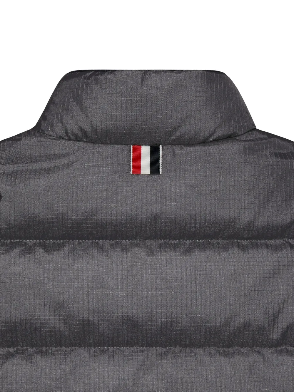 Thom Browne Kids Ripstop 4-Bar gewatteerde top Grijs