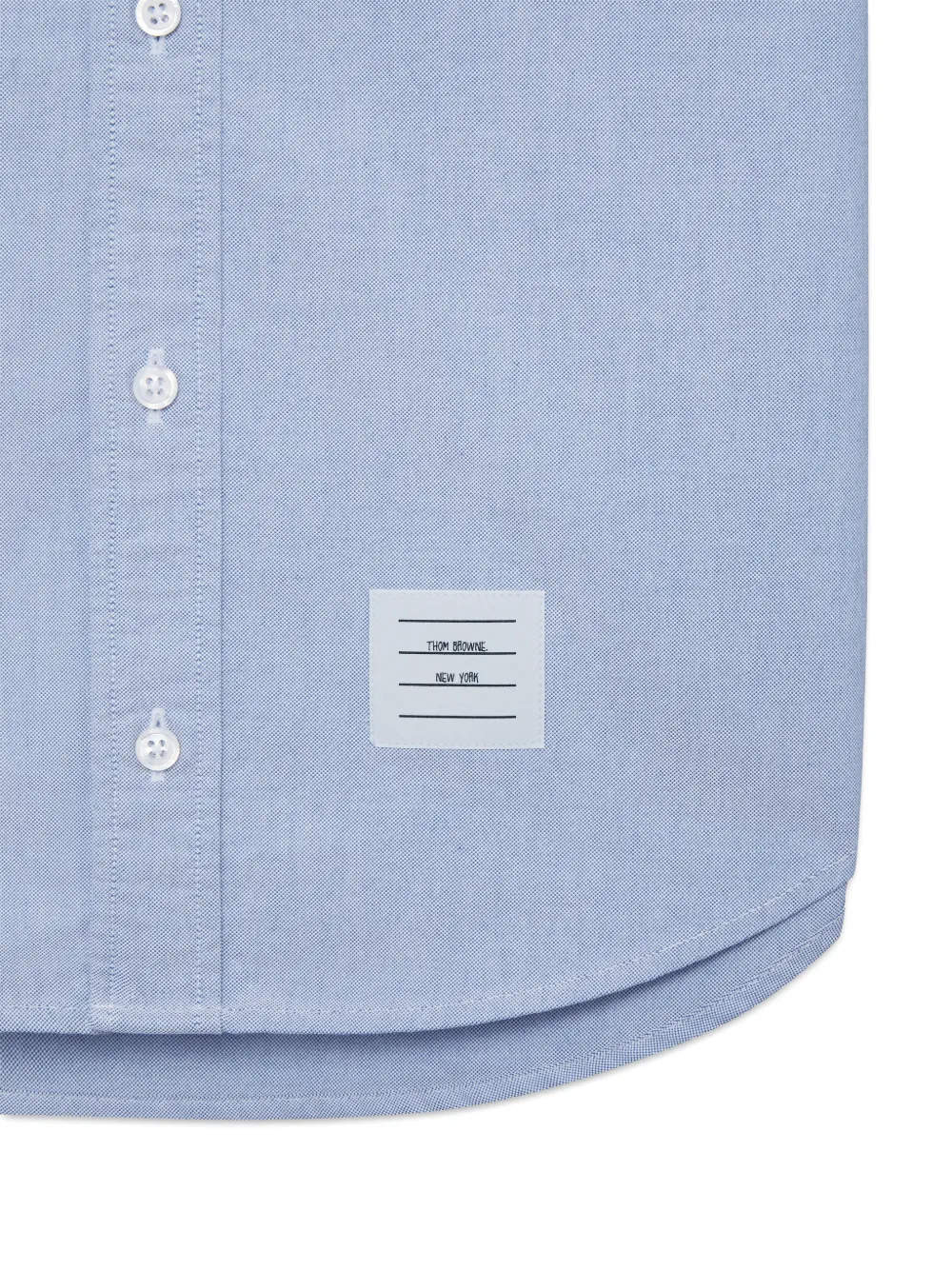 Thom Browne Kids Oxford shirt met korte mouwen Blauw