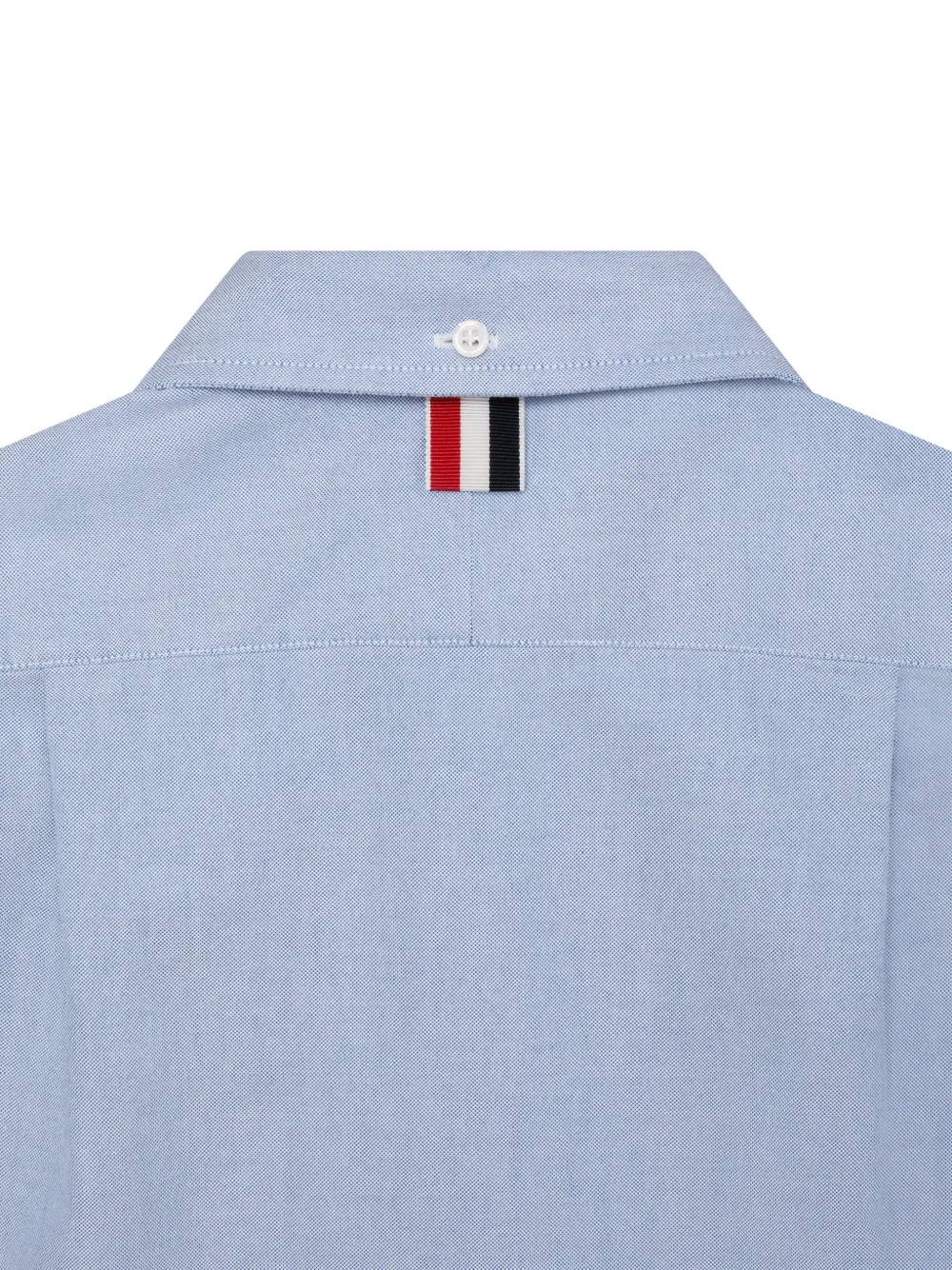 Thom Browne Kids Oxford shirt met korte mouwen Blauw