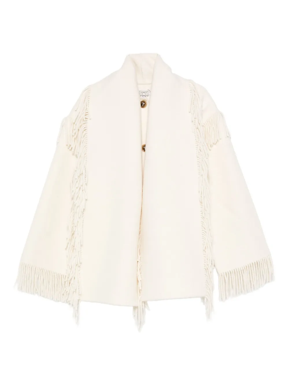 TOTEME fringed mantel jacket | Neutrals | Image 1