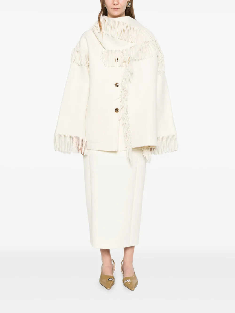 TOTEME fringed mantel jacket | Faux Fur & Shearling Jackets | Image 2