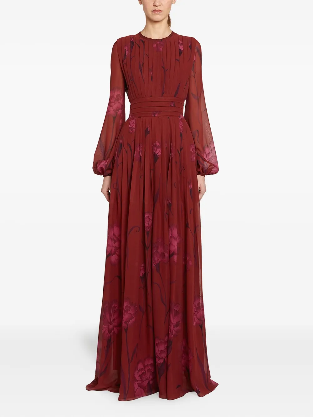 Giambattista Valli floral-print maxi dress - Rood