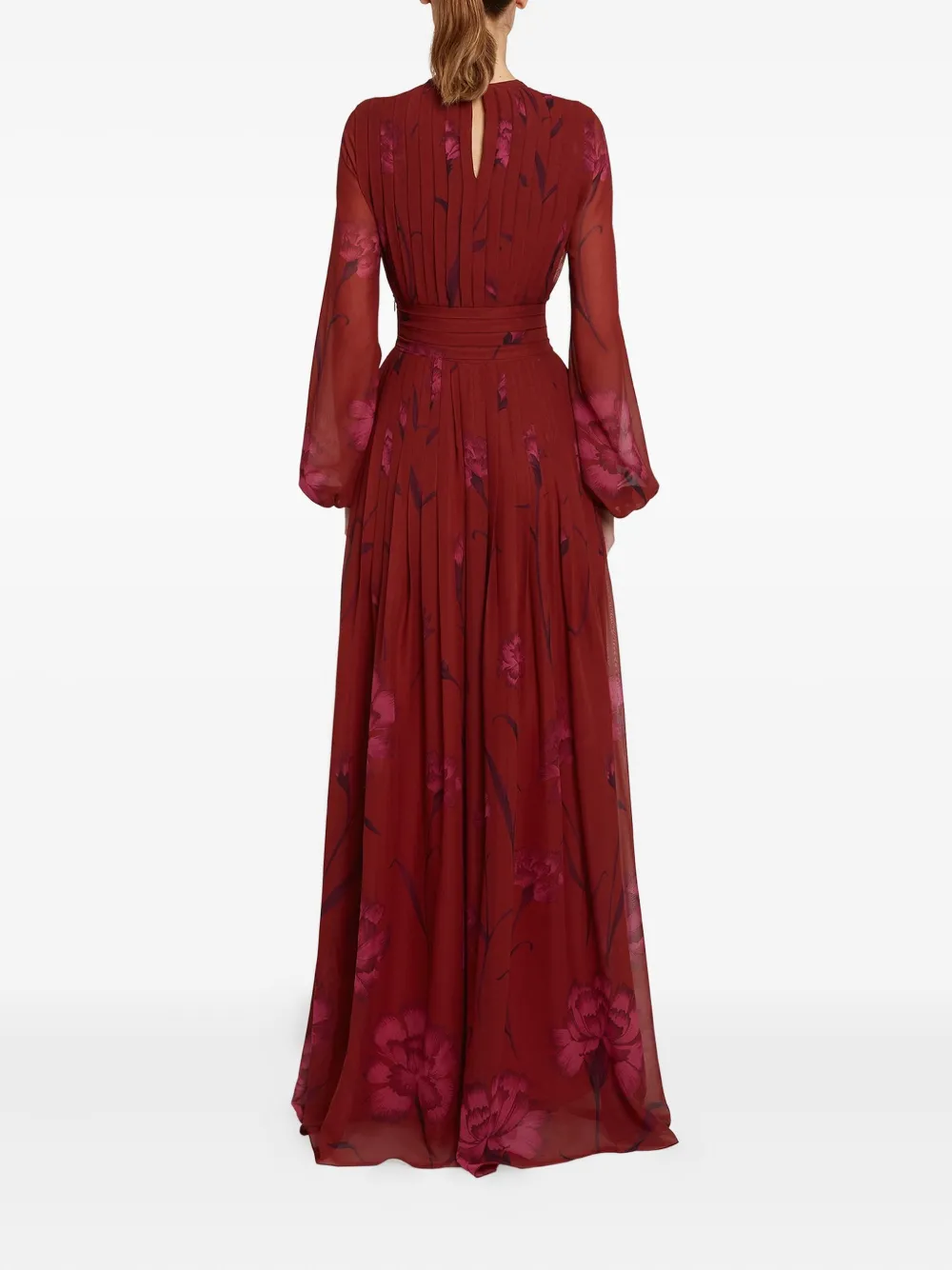 Giambattista Valli Maxi-jurk met bloemenprint Rood