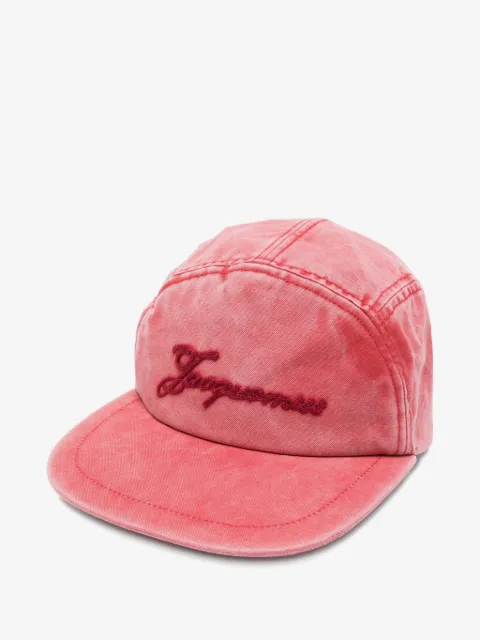 Jacquemus gorra de béisbol de algodón con bordado