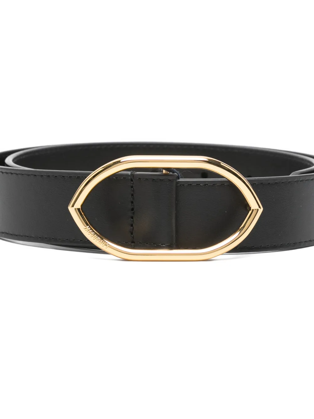 Jacquemus Calisson riem met ovalen gesp Zwart