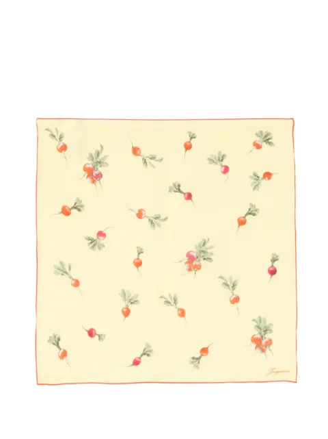 Jacquemus radish-print silk square scarf
