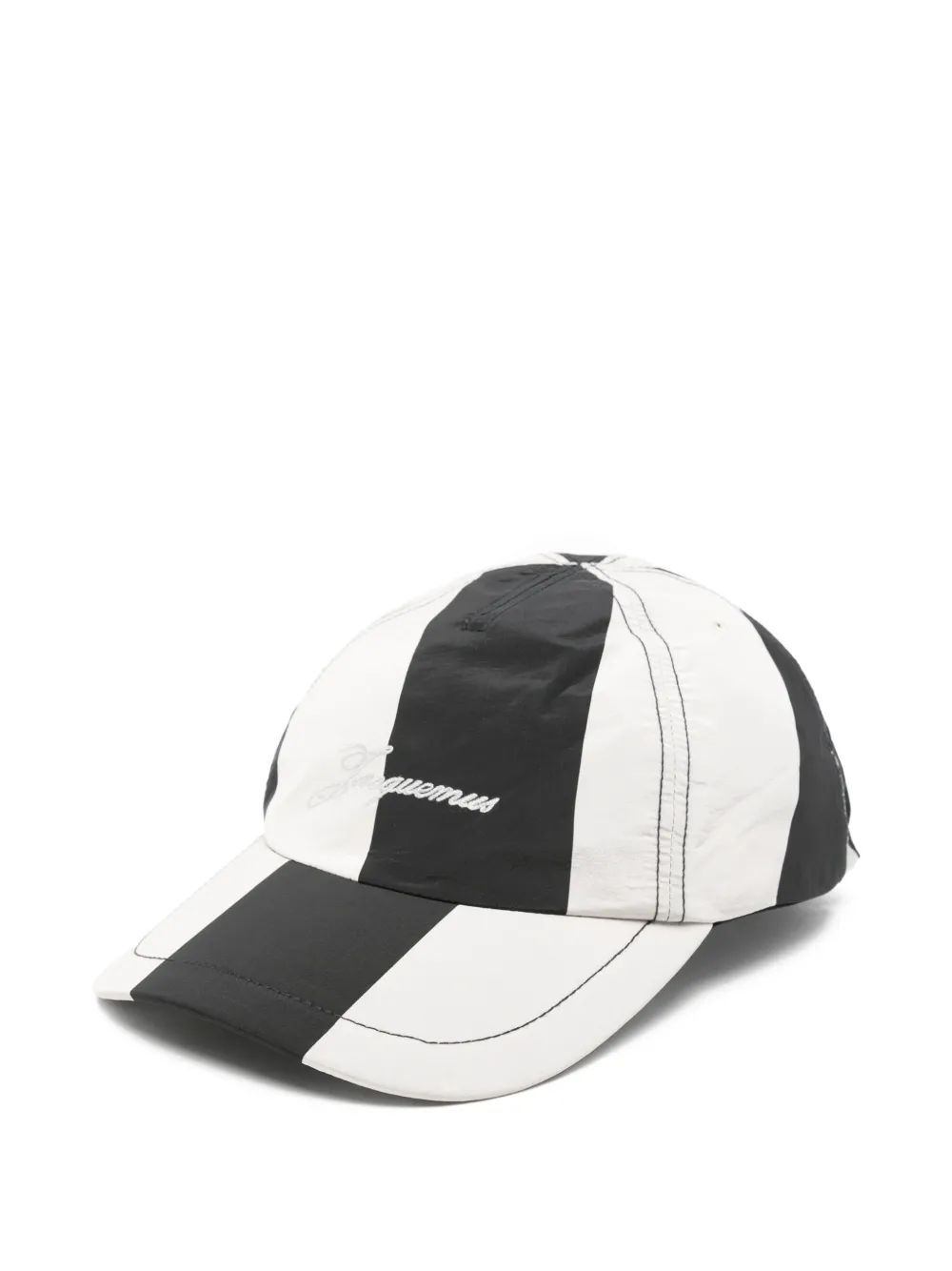 Jacquemus La Casquette Baluchon stripe-print basebasall cap - Weiß