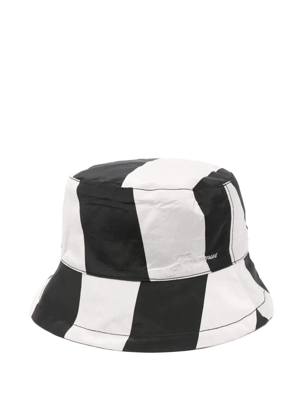 Jacquemus Le Bob Baluchon striped bucket hat - Schwarz