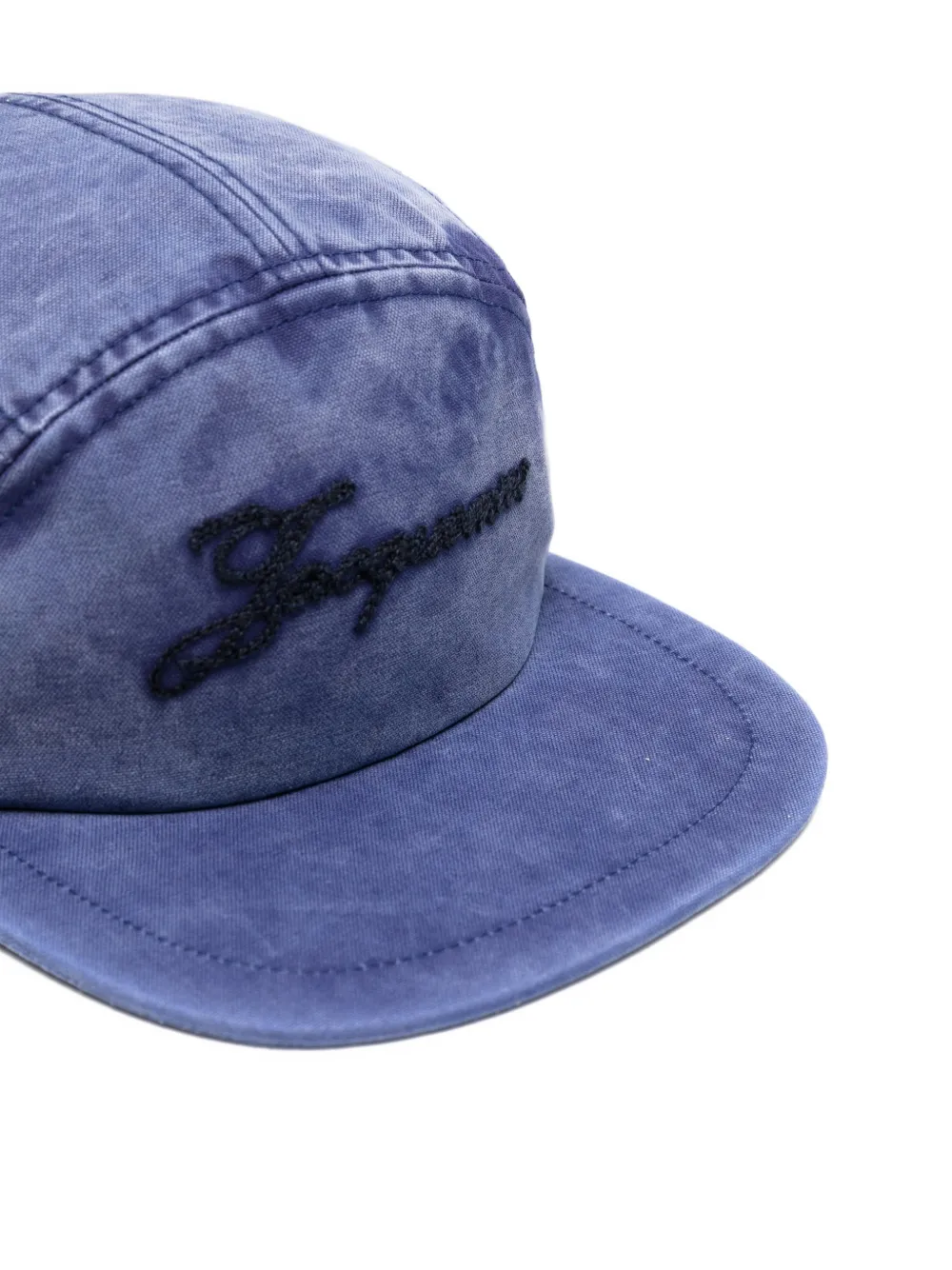  Jacquemus Cursive-logo Cap - Blue 