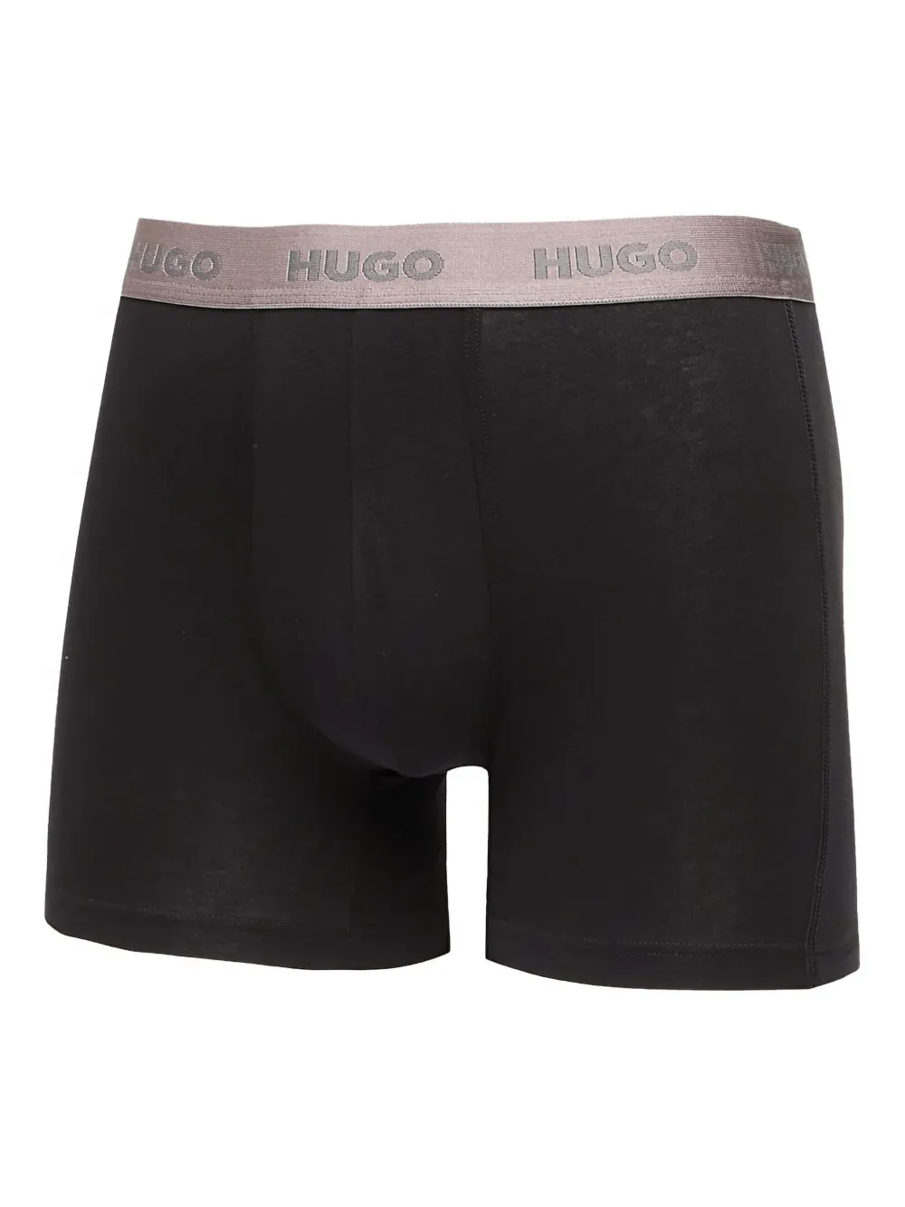 HUGO Drie boxershorts met logoband Grijs