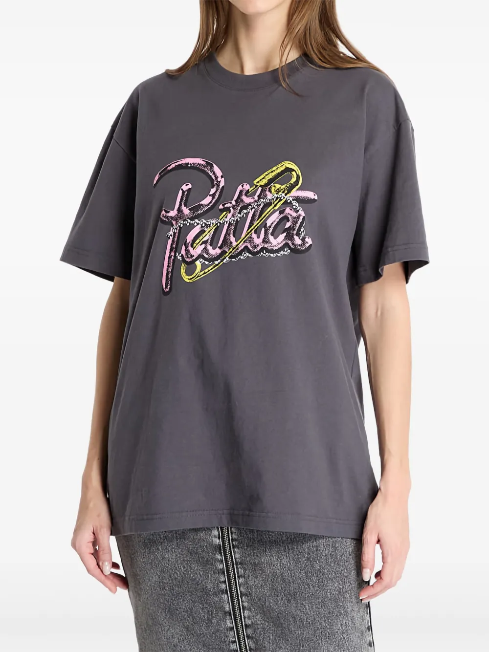  Patta Pinned Graphic-print T-shirt - Grey 