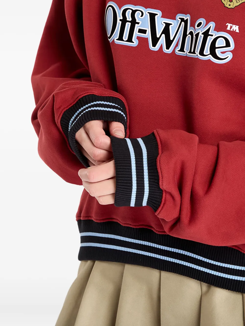 Off-white Printed-logo Sweatshirt In Red