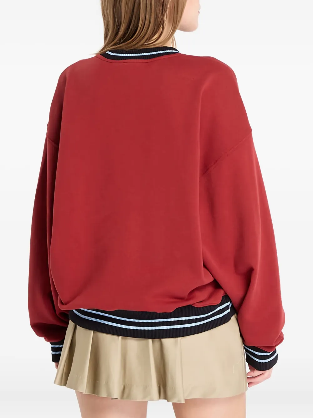Off-white Printed-logo Sweatshirt In Red