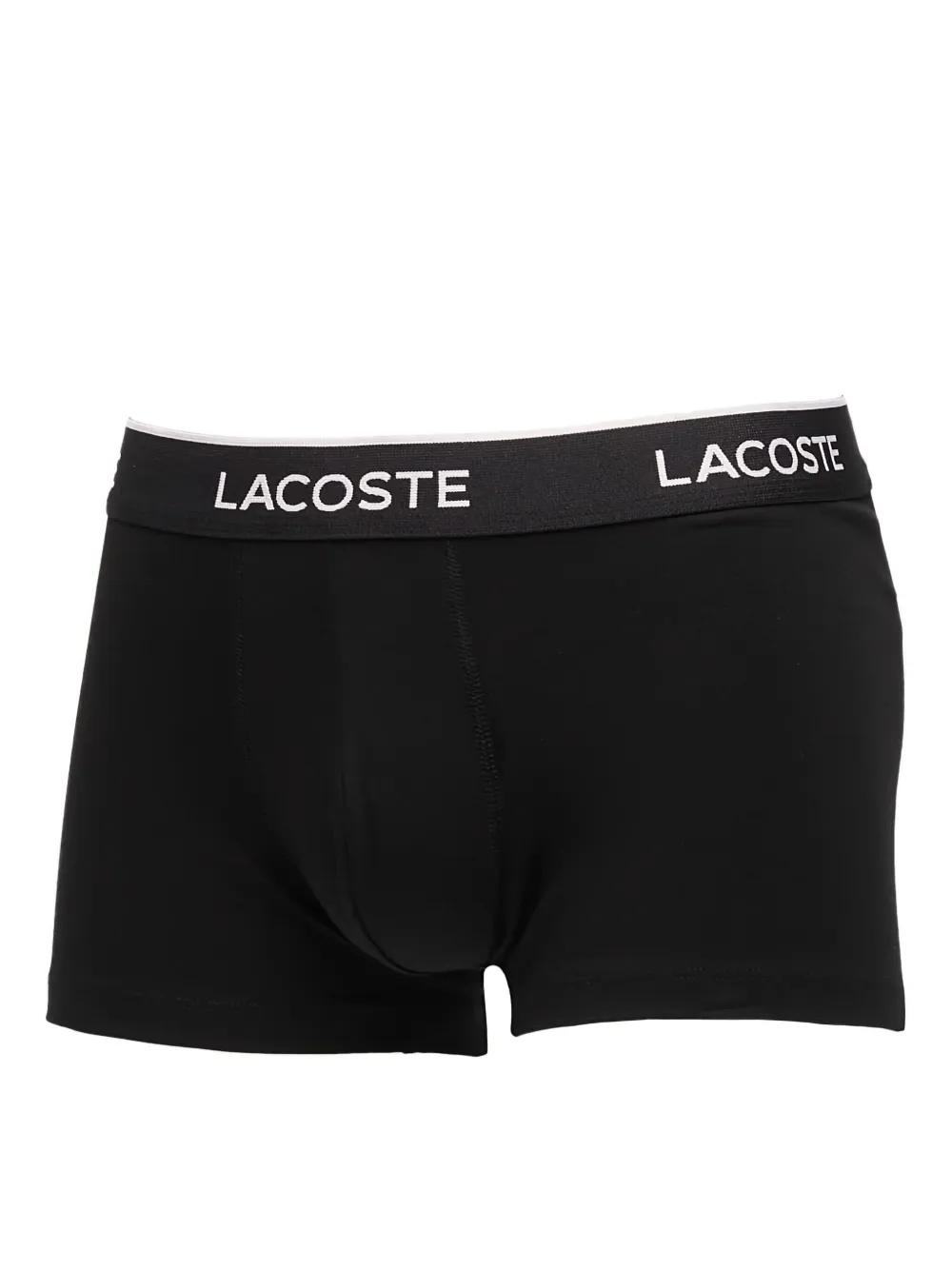 Lacoste Drie boxershorts met logoband Zwart