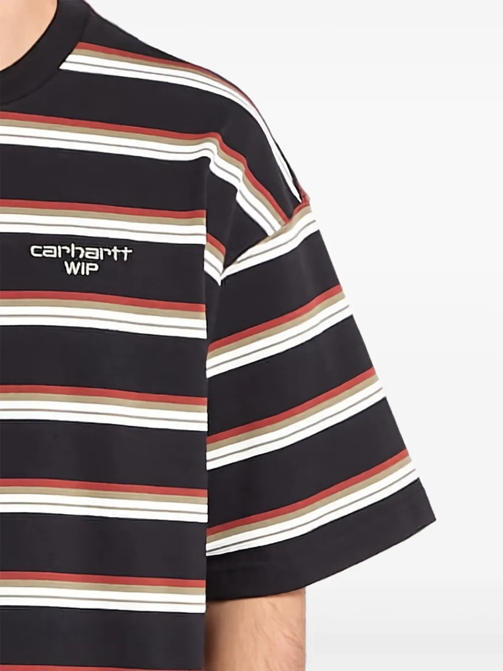 Carhartt WIP Gestreept T-shirt Zwart