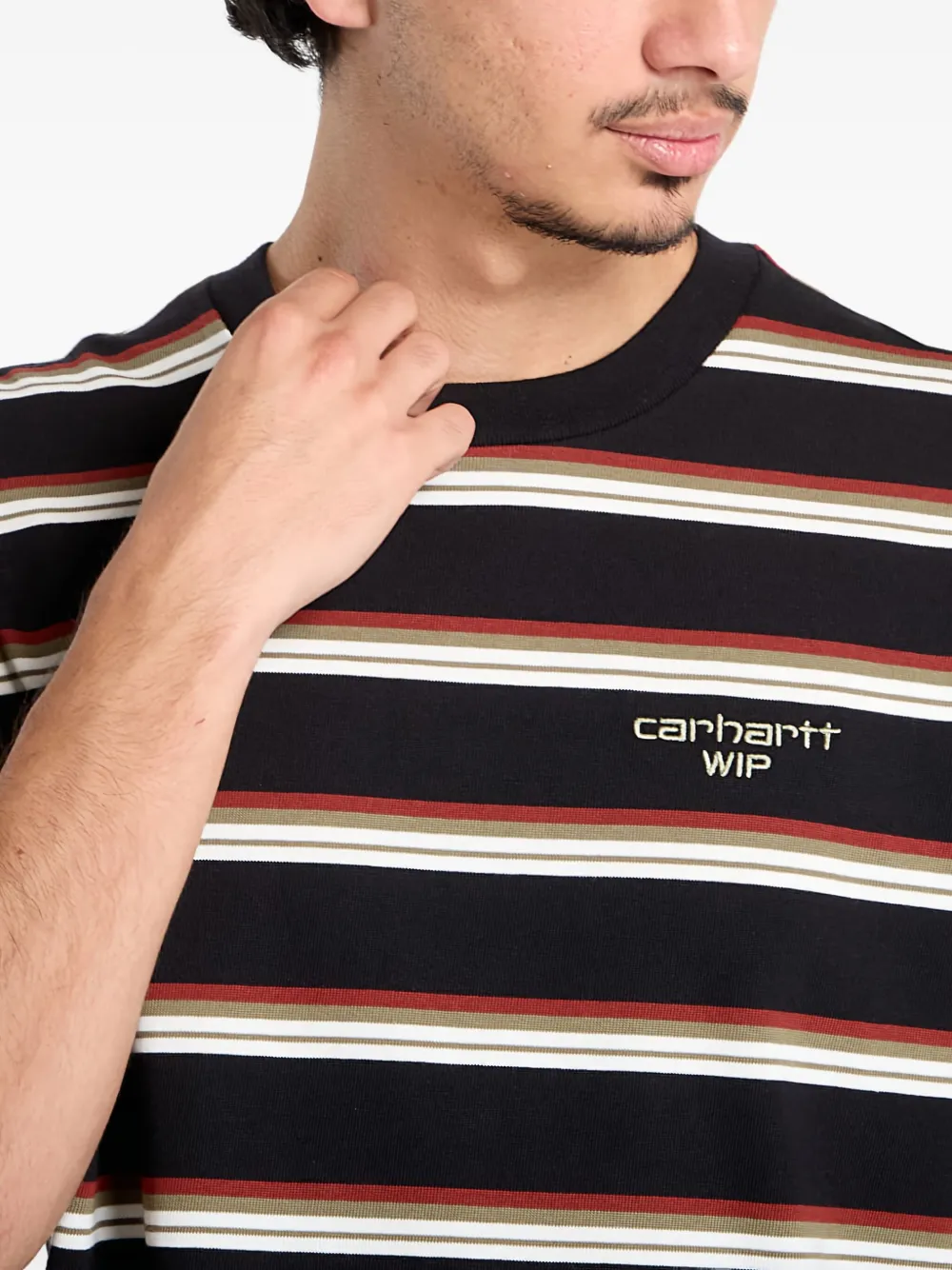 Carhartt WIP Gestreept T-shirt Zwart
