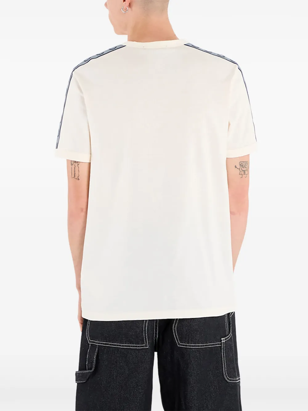 Fred Perry T-shirt met contrasterende band Beige
