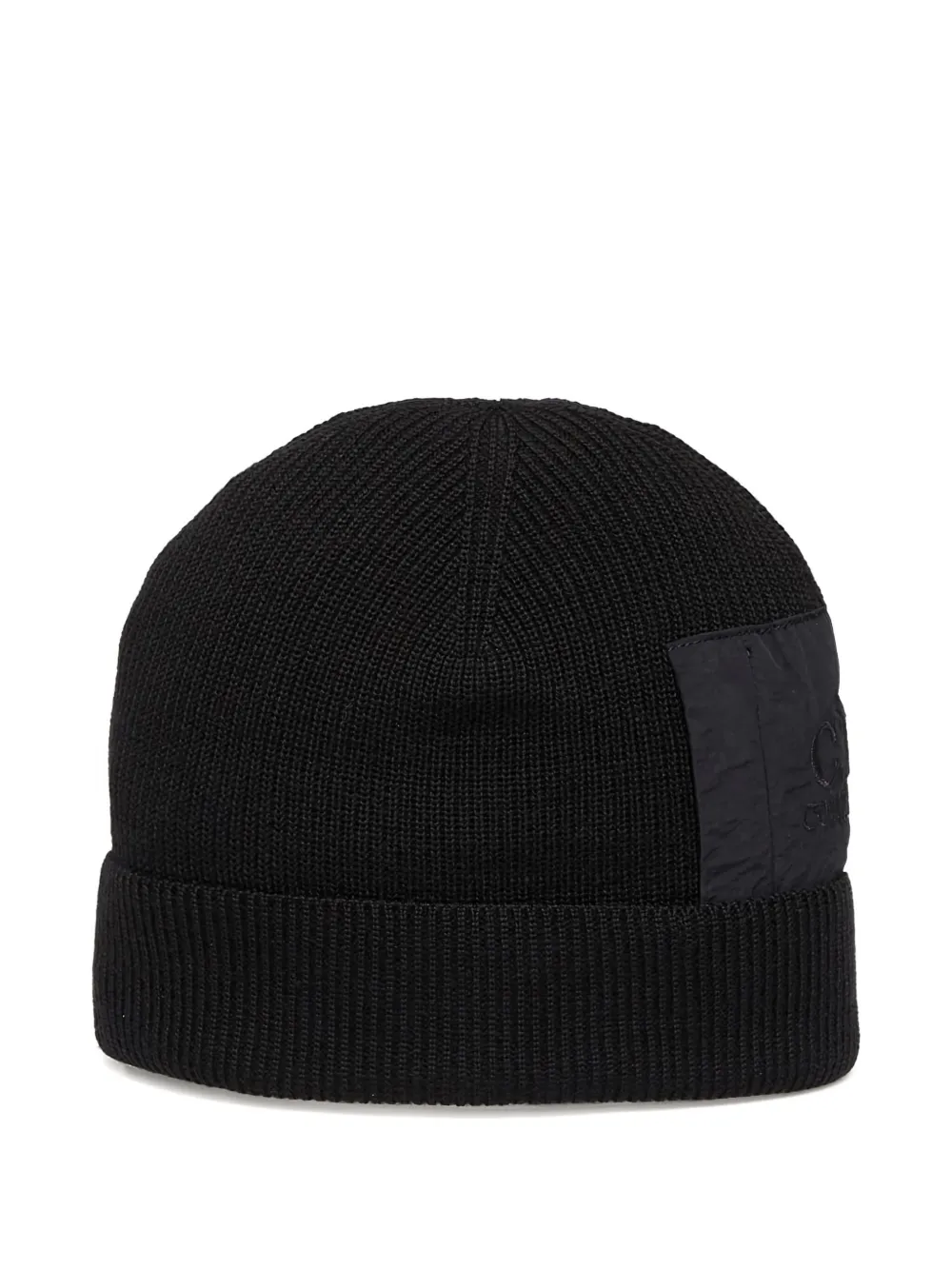 C.p. Company Logo-embroidery Wool Beanie Hat In Burgundy