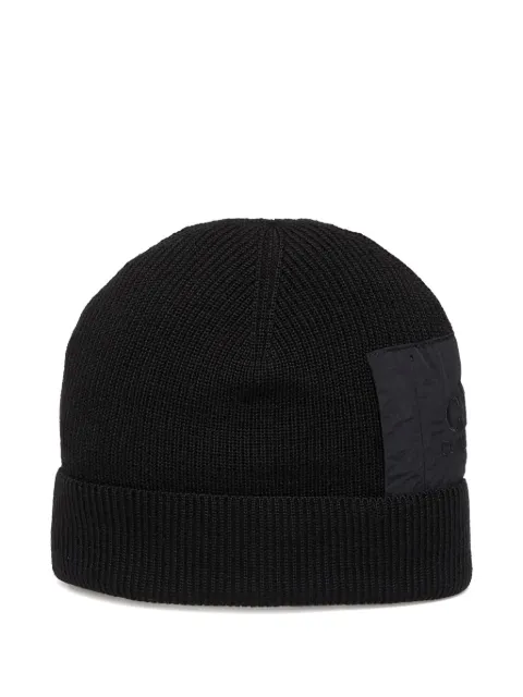 C.P. Company logo-embroidery wool beanie hat
