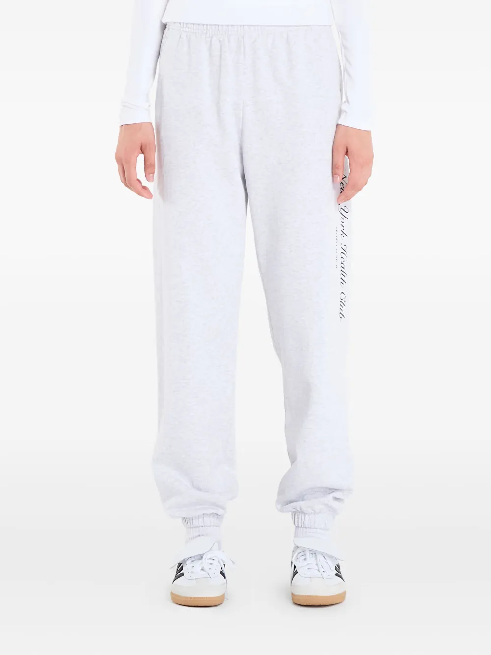 Sporty And Rich Ny Health Club Side-pocket Track Pants In White