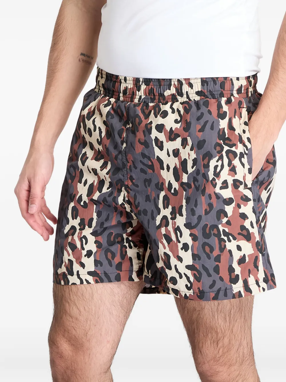 Patta City Leopard-print Swim Shorts In Multi