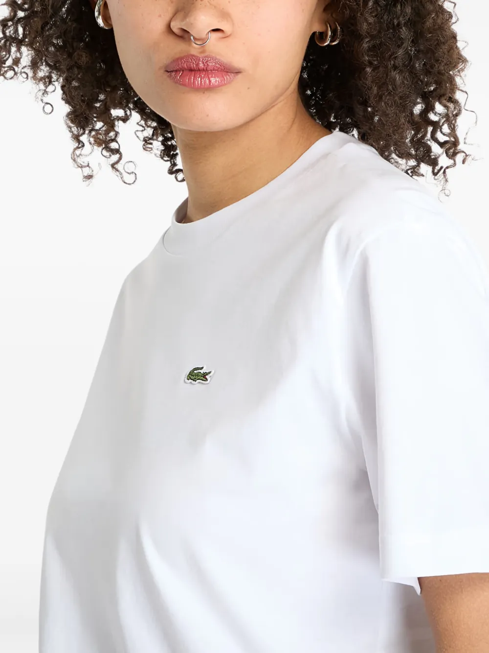 Lacoste Zacht katoenen T-shirt Wit