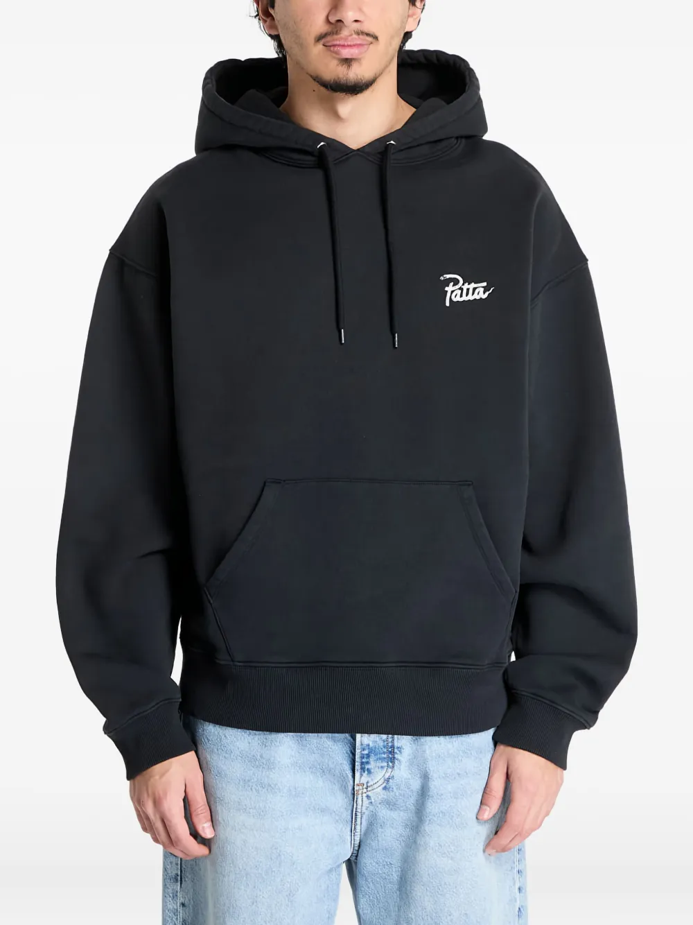 Patta Snake Heart-print Back Hoodie In Black