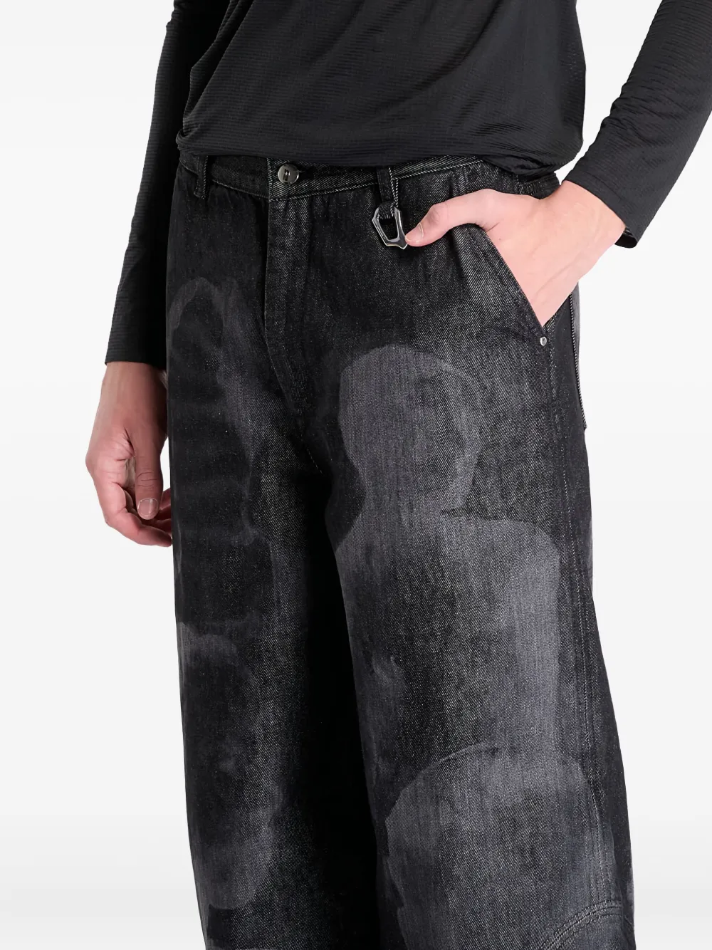 HELIOT EMIL Laser denim jeans Zwart