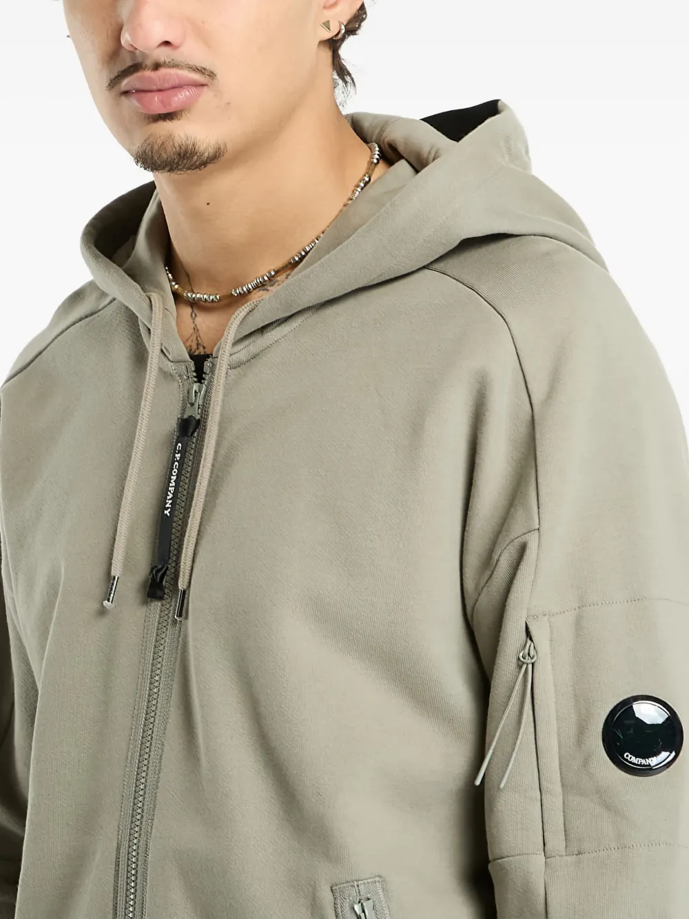 C.P. Company Hoodie met rits Grijs