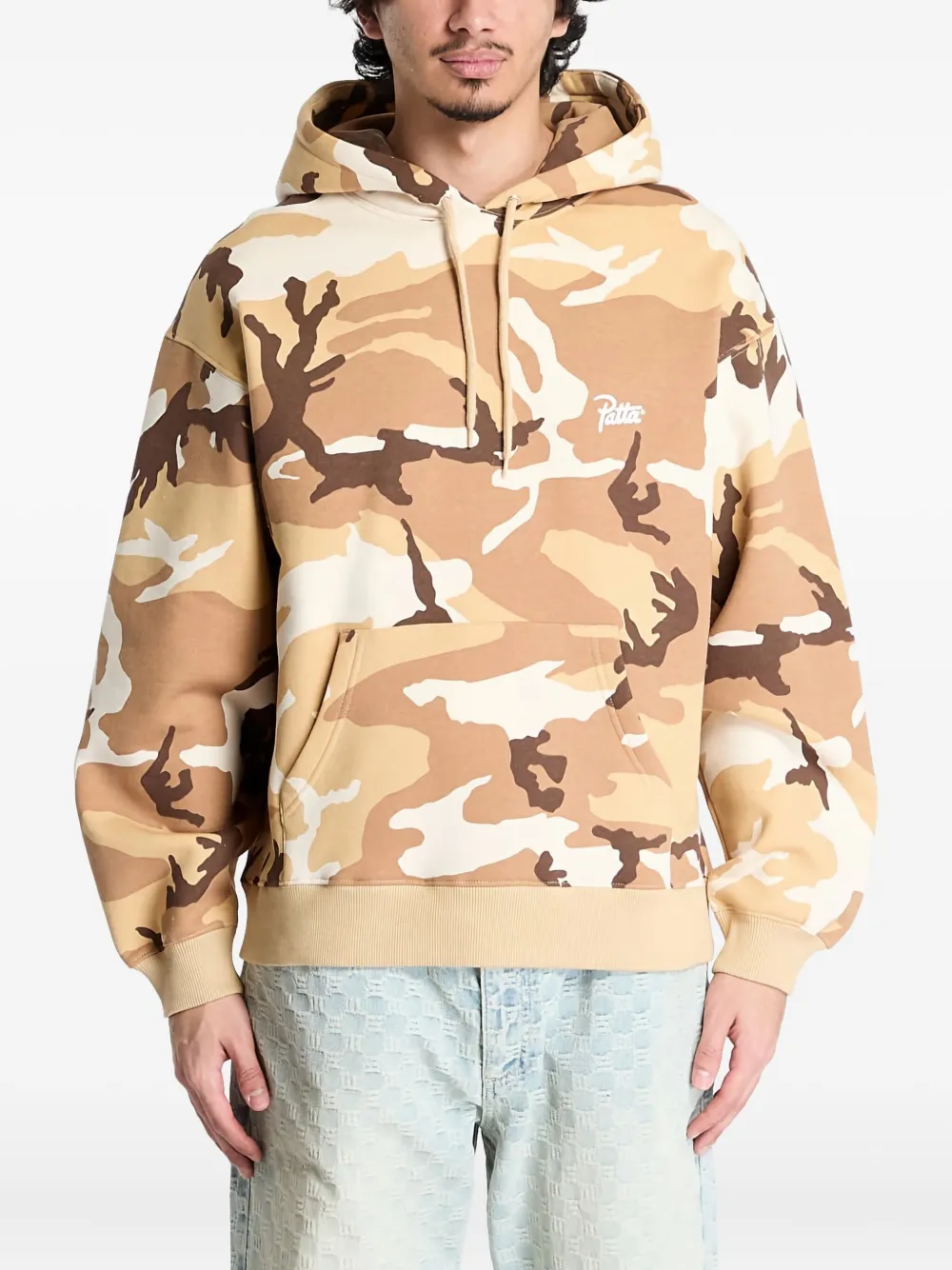 Patta Camouflage Hoodie In Brown