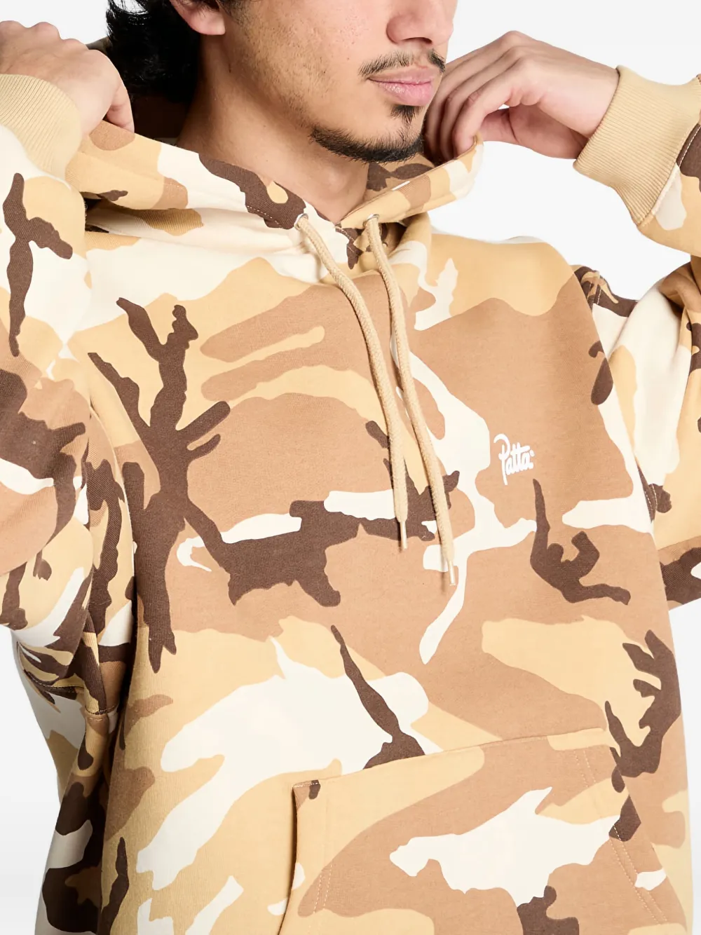 Patta Camouflage Hoodie In Brown
