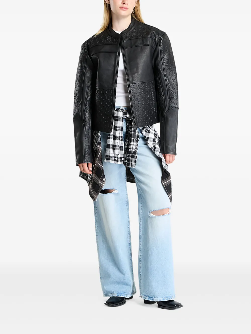 Daily Paper structured leather jacket | Chamarras de piel | Image 2