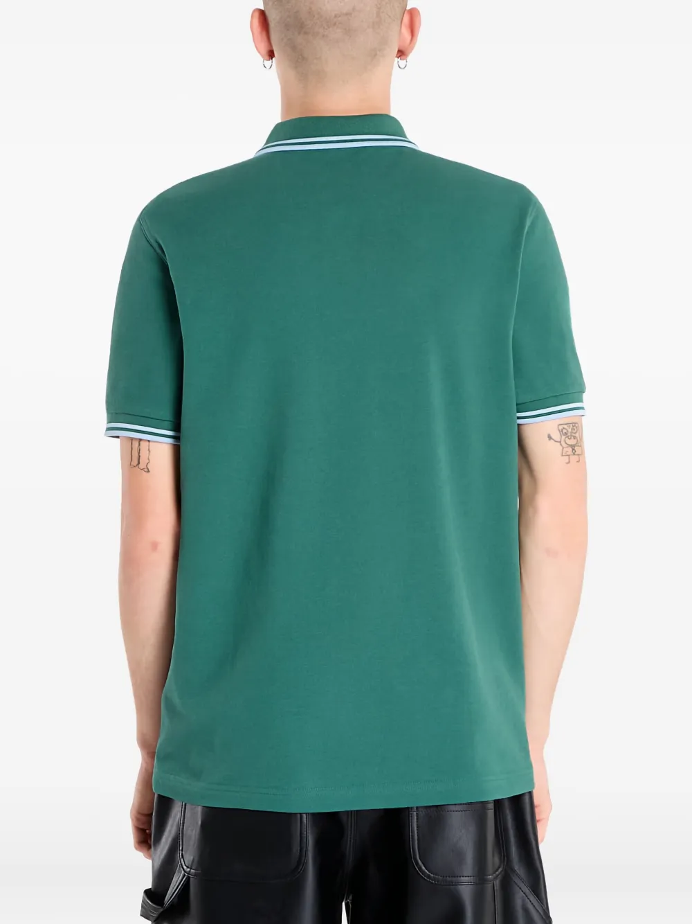 Fred Perry Logo-embroidered Polo Shirt In Green