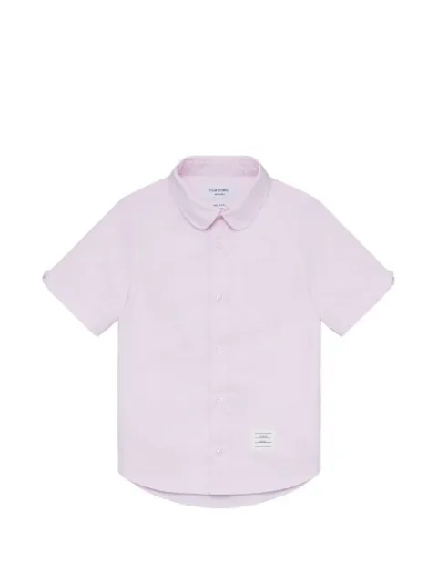 Thom Browne Kids camisa oxford de manga corta