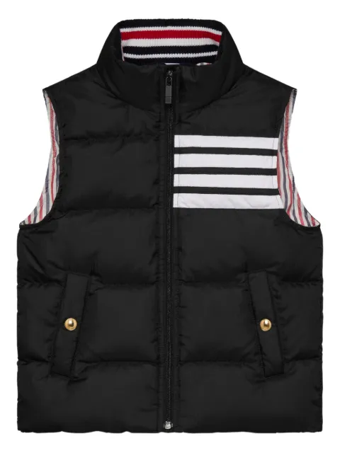 Thom Browne Kids chaleco capitonado con motivo 4-Bar