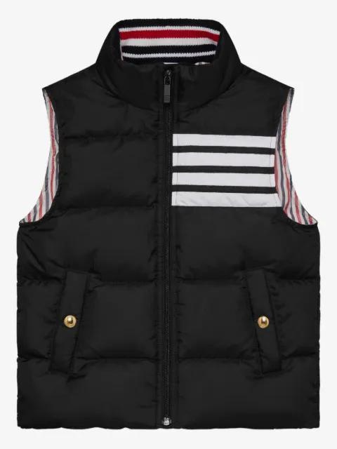 Thom Browne Kids gilet matelassé à détail 4 bandes signature