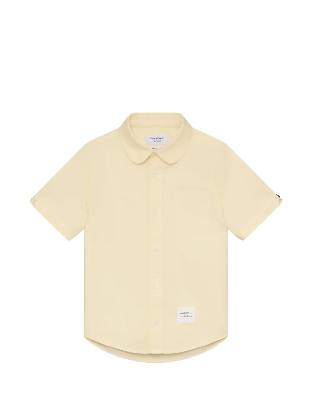 Thom Browne Kids Oxford short-sleeve shirt - Giallo