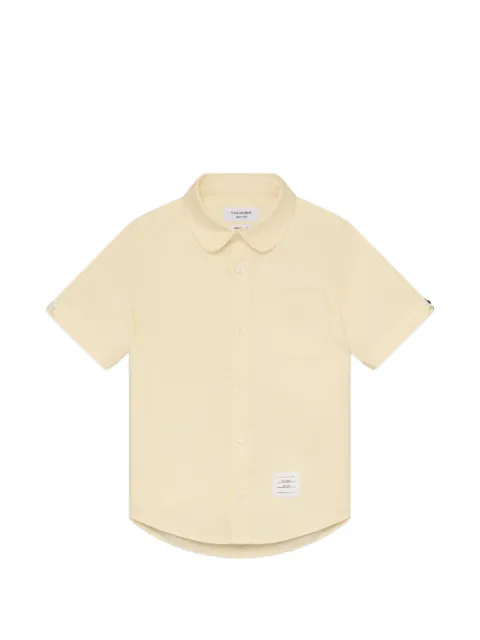Thom Browne Kids camisa oxford de manga corta