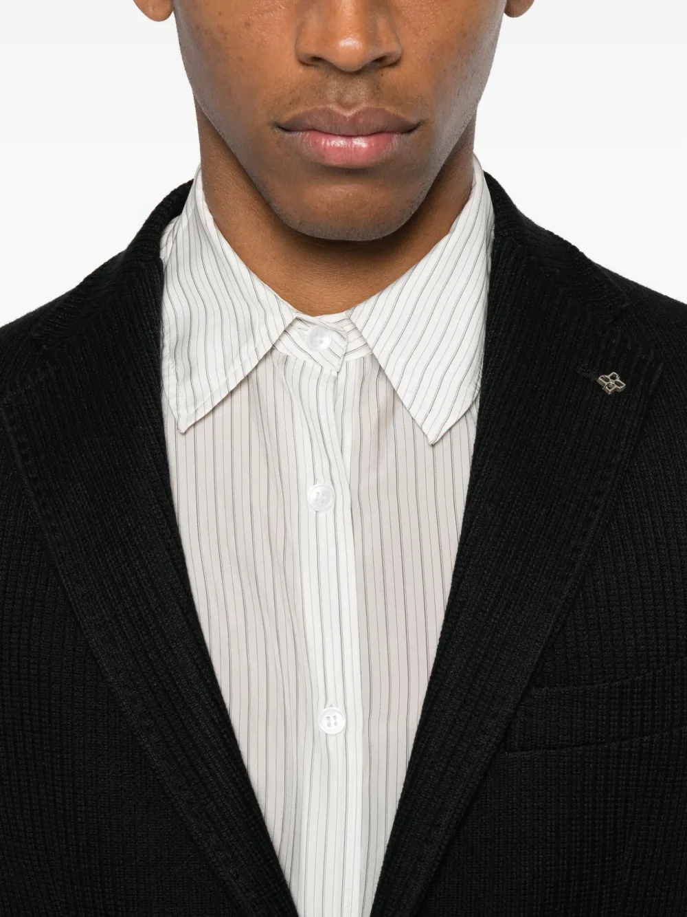 Tagliatore Buttoned Jacket In Black