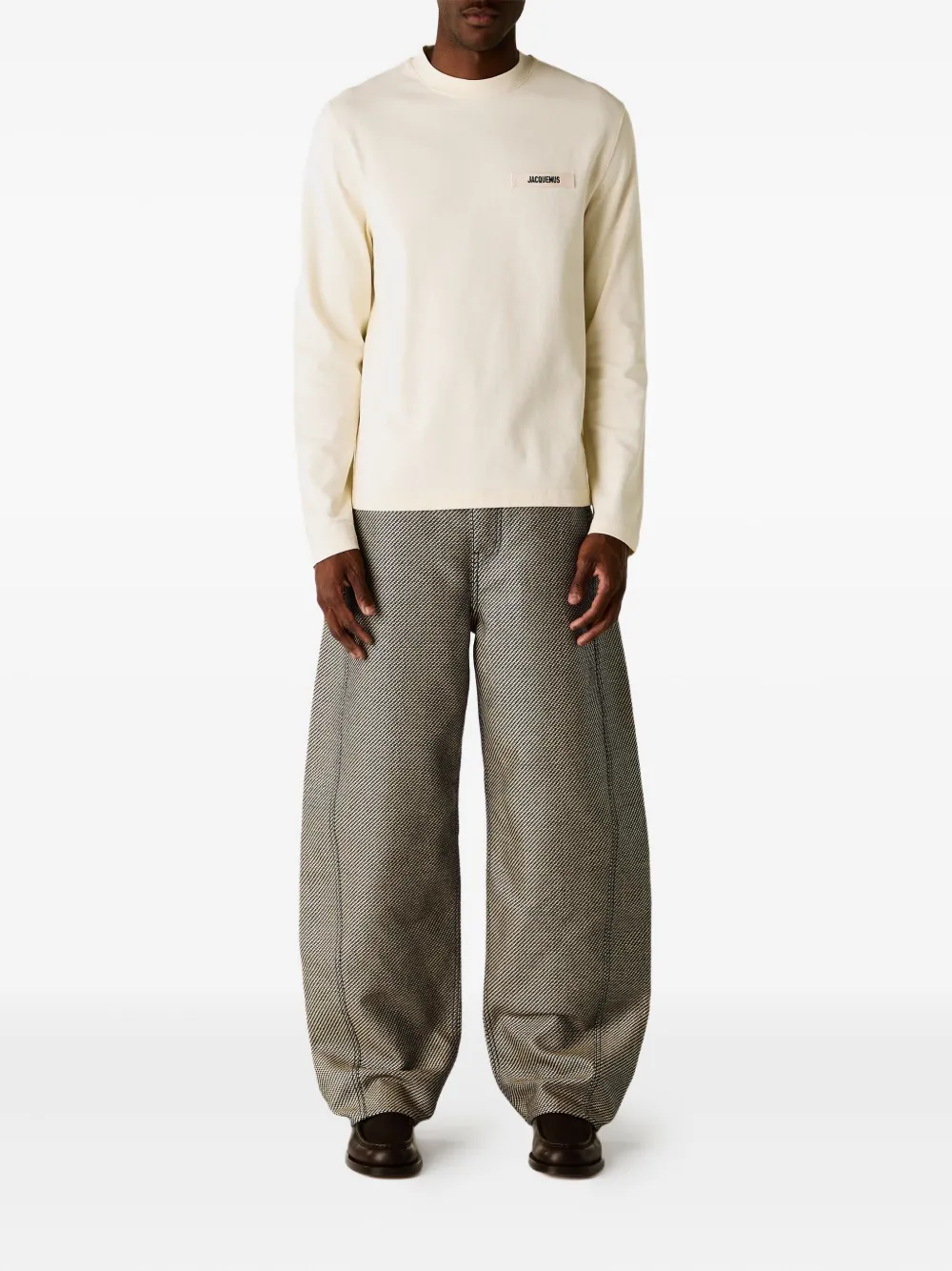 Jacquemus Le Gros Grain long-sleeve T-shirt - Beige