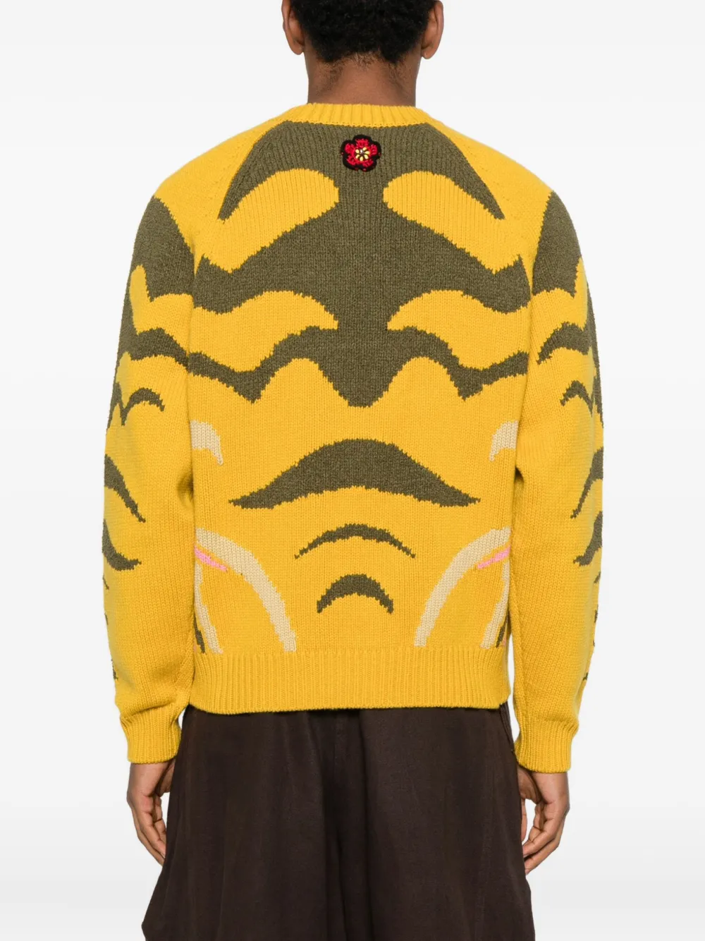 Kenzo Trui verfraaid met tijger Geel
