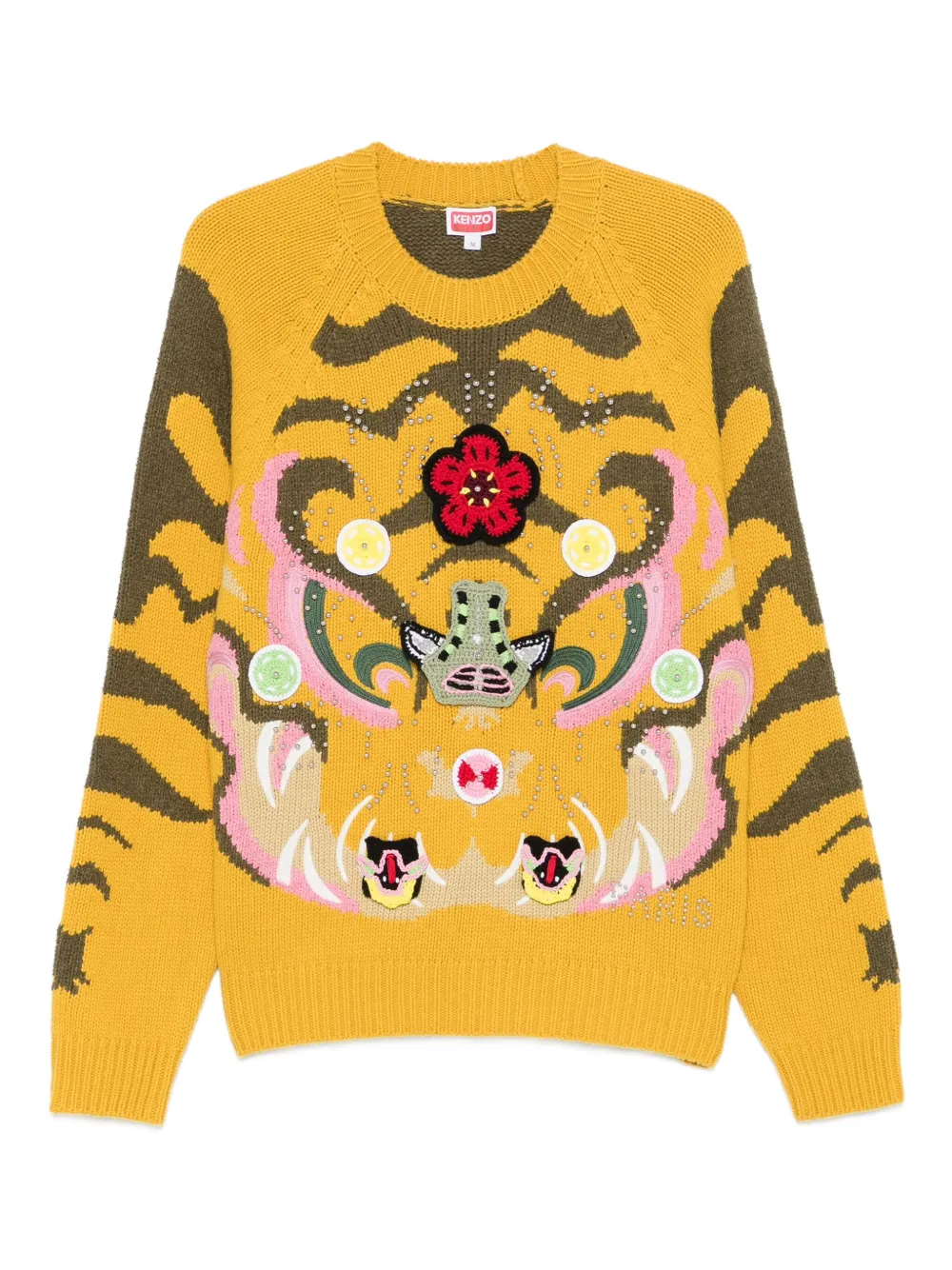 Kenzo tiger-embellishment sweater | Yellow | Image 1