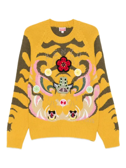 Kenzo tiger-embellishment sweater